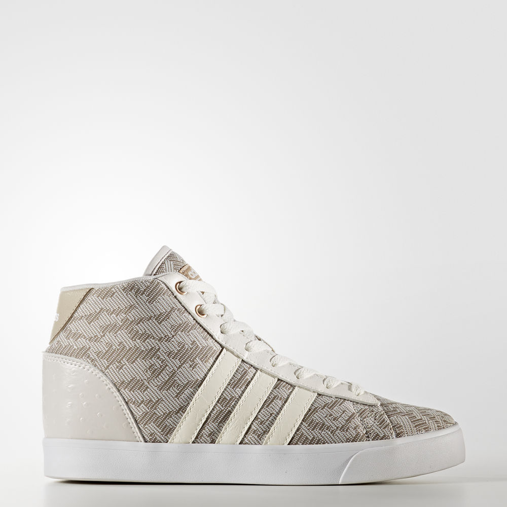 Adidas Cloudfoam Daily Qt Mid - αθλητικα παπουτσια γυναικεια - Μπεζ/Ασπρα/Ασπρα/Ασπρα,Μέγεθος: EU 36